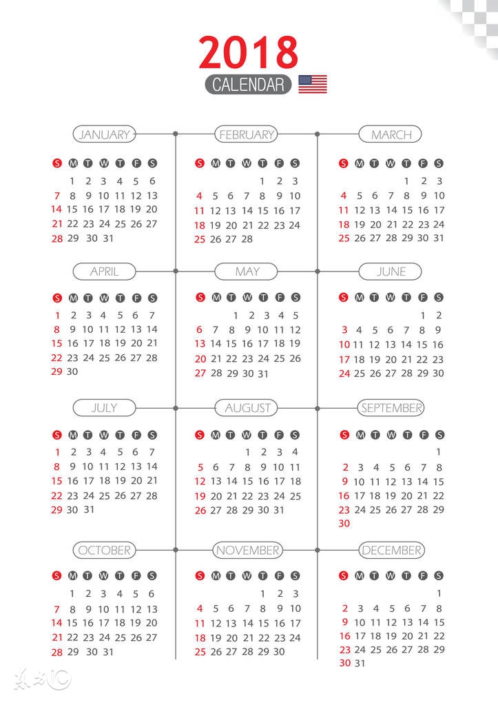 2018年的日历表(2018年世界各国日历欣赏)