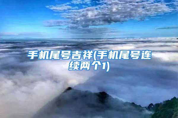 手机尾号吉祥(手机尾号连续两个1)