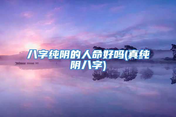 八字纯阴的人命好吗(真纯阴八字)