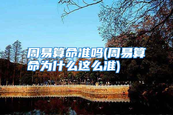 周易算命准吗(周易算命为什么这么准)