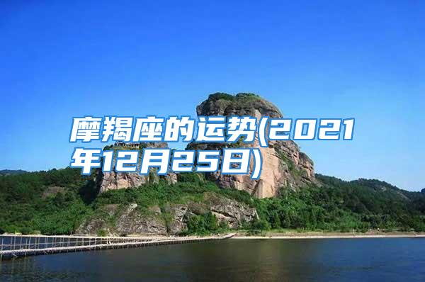 摩羯座的运势(2021年12月25日)