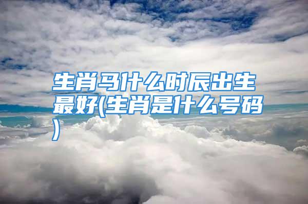 生肖马什么时辰出生最好(生肖是什么号码)