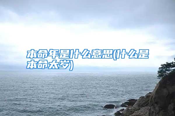 本命年是什么意思(什么是本命太岁)