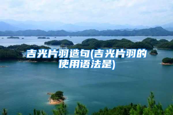 吉光片羽造句(吉光片羽的使用语法是)