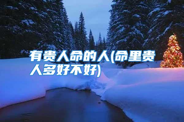 有贵人命的人(命里贵人多好不好)