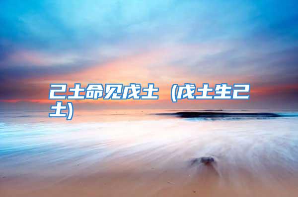 己土命见戊土 (戊土生己土)