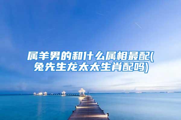 属羊男的和什么属相最配(兔先生龙太太生肖配吗)