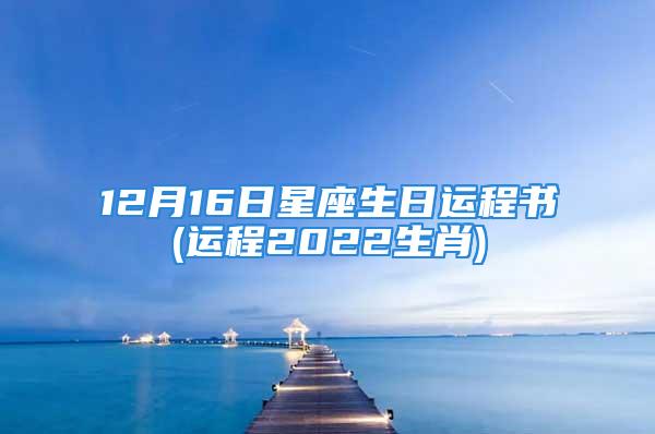 12月16日星座生日运程书(运程2022生肖)