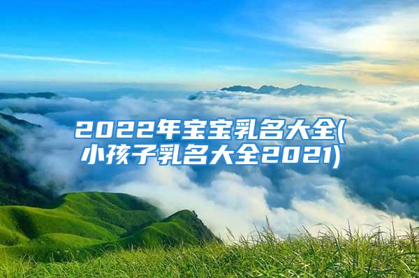 2022年宝宝乳名大全(小孩子乳名大全2021)