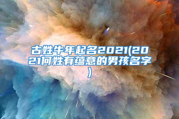 古姓牛年起名2021(2021何姓有蕴意的男孩名字)