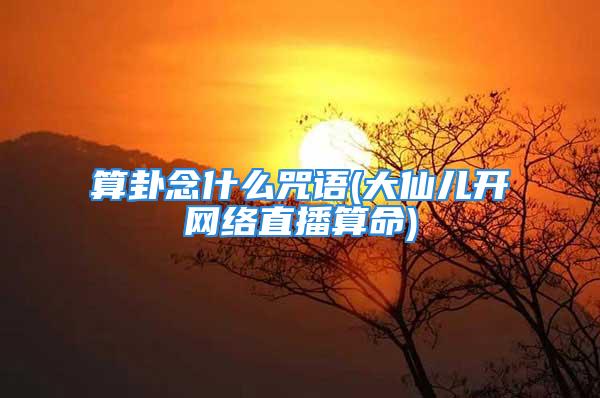 算卦念什么咒语(大仙儿开网络直播算命)