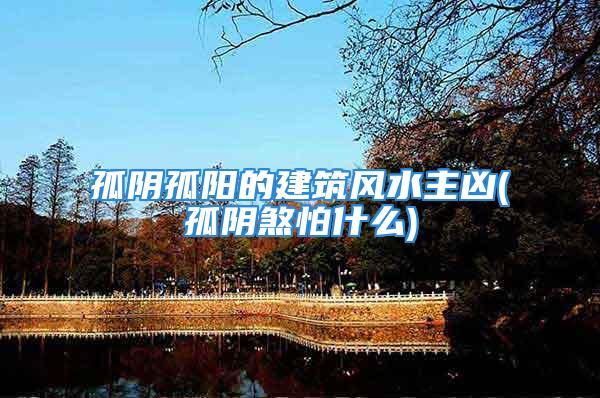 孤阴孤阳的建筑风水主凶(孤阴煞怕什么)