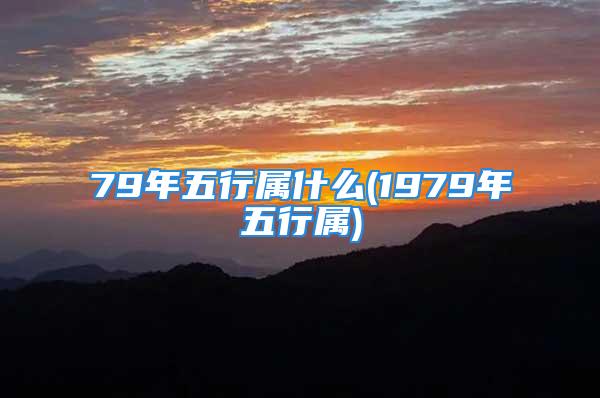 79年五行属什么(1979年五行属)