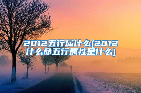 2012五行属什么(2012什么命五行属性是什么)