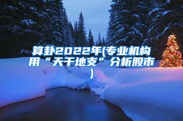 算卦2022年(专业机构用“天干地支”分析股市)