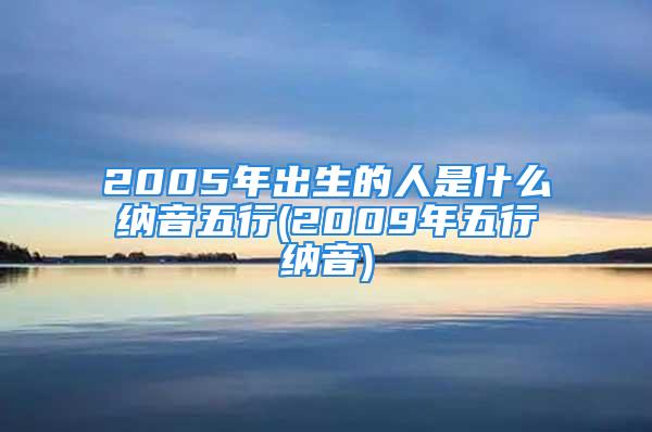 2005年出生的人是什么纳音五行(2009年五行纳音)