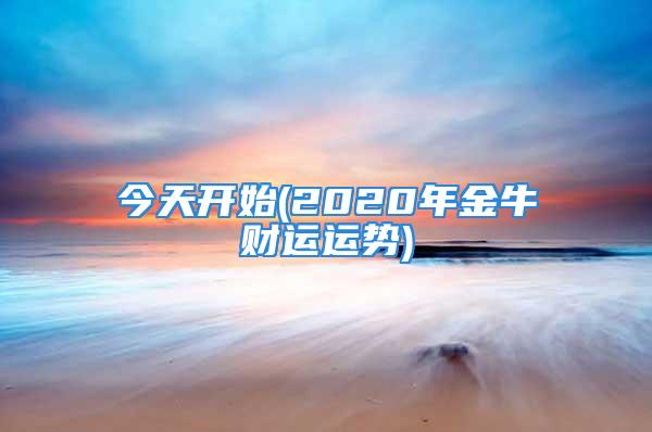 今天开始(2020年金牛财运运势)