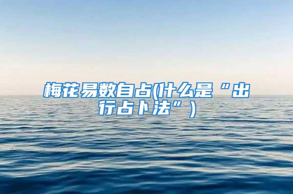 梅花易数自占(什么是“出行占卜法”)