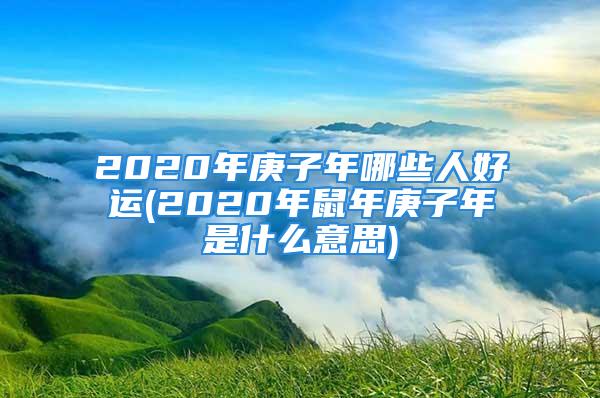 2020年庚子年哪些人好运(2020年鼠年庚子年是什么意思)