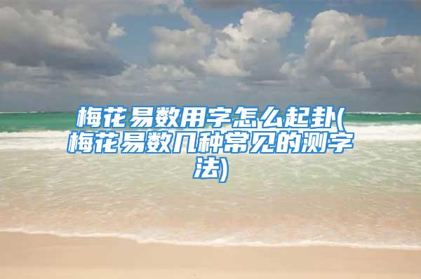 梅花易数用字怎么起卦(梅花易数几种常见的测字法)