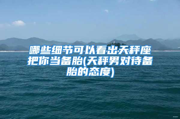 哪些细节可以看出天秤座把你当备胎(天秤男对待备胎的态度)