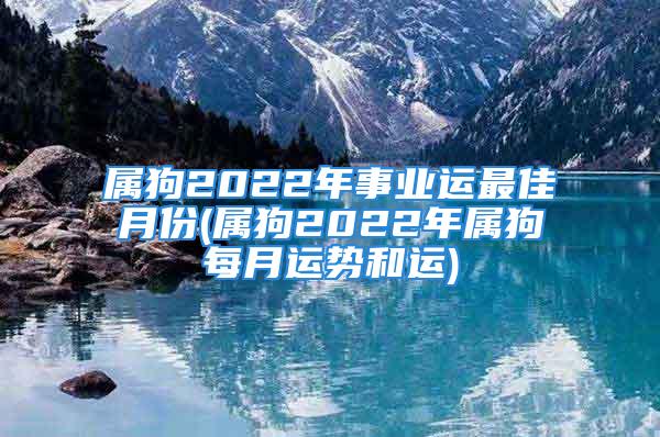 属狗2022年事业运最佳月份(属狗2022年属狗每月运势和运)