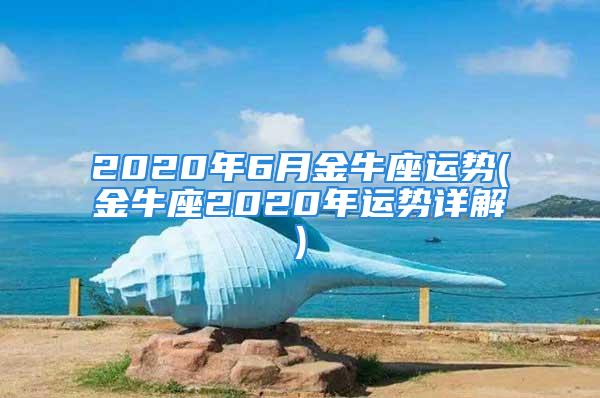 2020年6月金牛座运势(金牛座2020年运势详解)