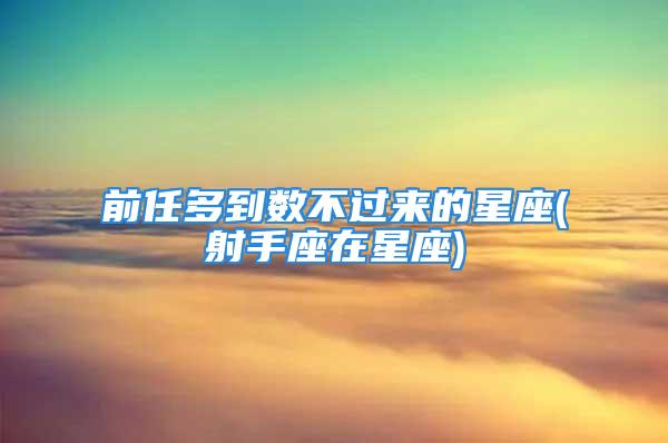 前任多到数不过来的星座(射手座在星座)