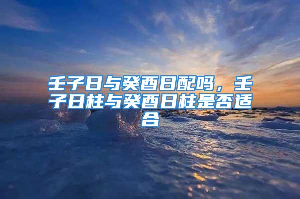 壬子日与癸酉日配吗，壬子日柱与癸酉日柱是否适合