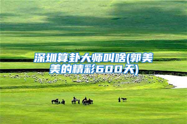 深圳算卦大师叫啥(郭美美的精彩600天)