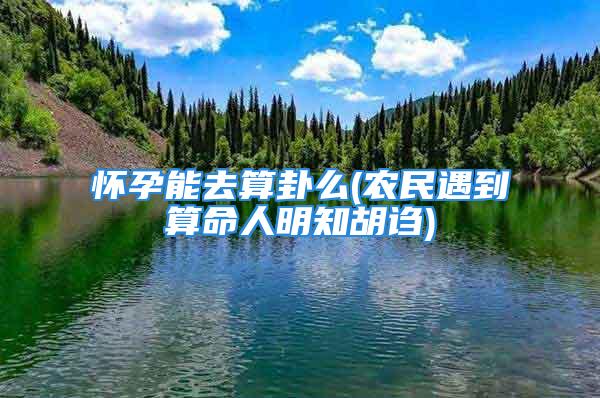 怀孕能去算卦么(农民遇到算命人明知胡诌)