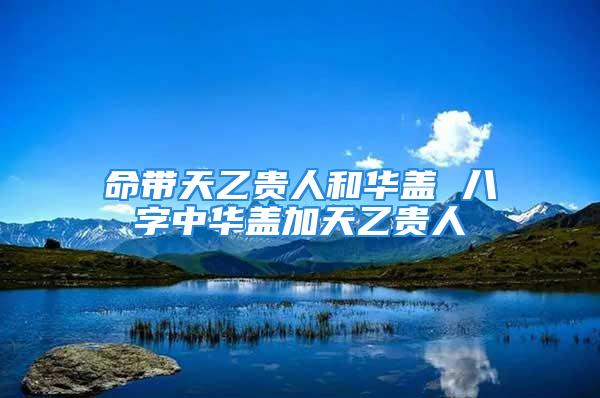 命带天乙贵人和华盖 八字中华盖加天乙贵人