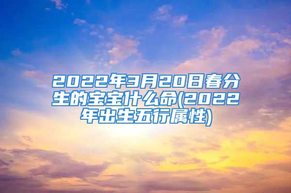 2022年3月20日春分生的宝宝什么命(2022年出生五行属性)