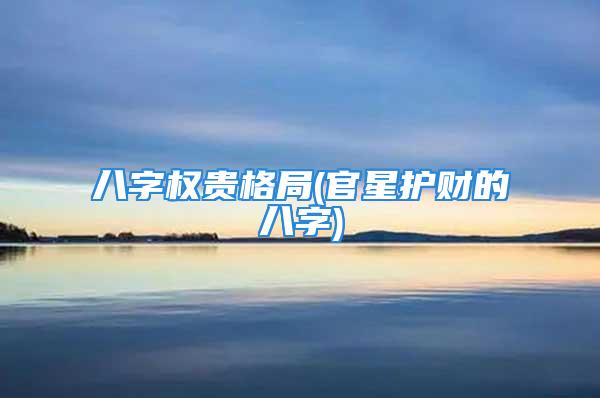 八字权贵格局(官星护财的八字)