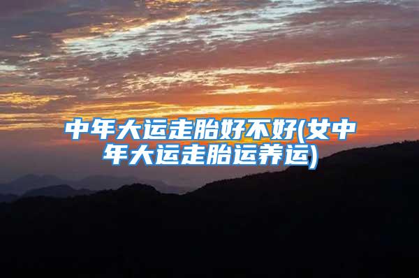 中年大运走胎好不好(女中年大运走胎运养运)