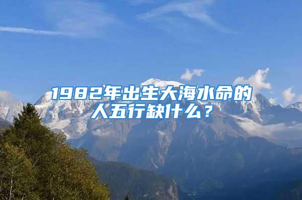 1982年出生大海水命的人五行缺什么？