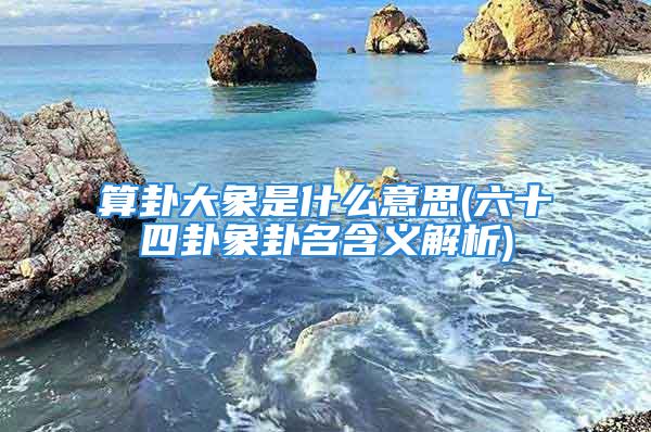算卦大象是什么意思(六十四卦象卦名含义解析)