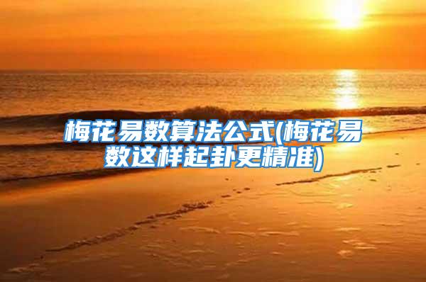 梅花易数算法公式(梅花易数这样起卦更精准)