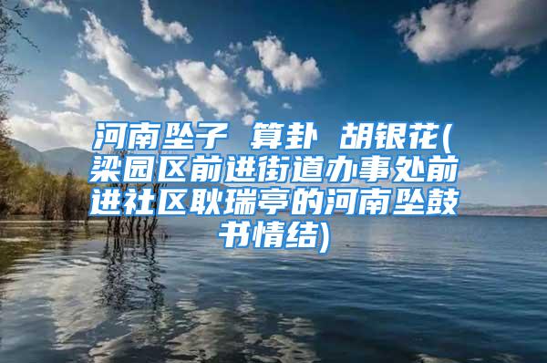 河南坠子 算卦 胡银花(梁园区前进街道办事处前进社区耿瑞亭的河南坠鼓书情结)