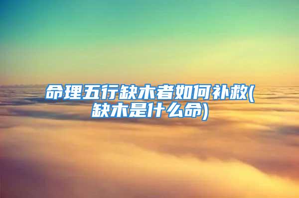 命理五行缺木者如何补救(缺木是什么命)