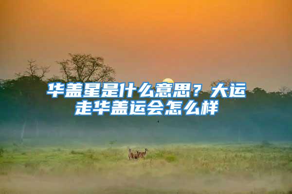 华盖星是什么意思?大运走华盖运会怎么样