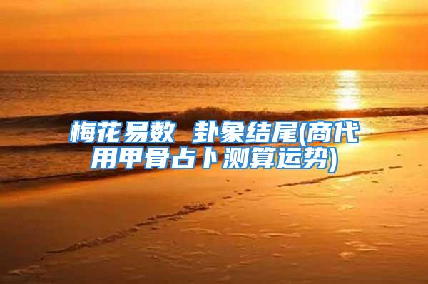 梅花易数 卦象结尾(商代用甲骨占卜测算运势)