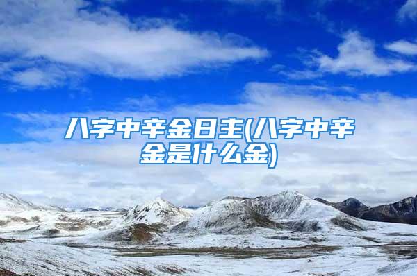 八字中辛金日主(八字中辛金是什么金)