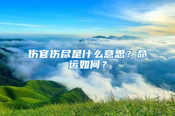 伤官伤尽是什么意思？命运如何？