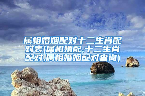 属相婚姻配对十二生肖配对表(属相婚配,十二生肖配对,属相婚姻配对查询)