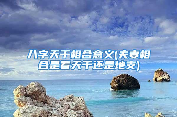 八字天干相合意义(夫妻相合是看天干还是地支)