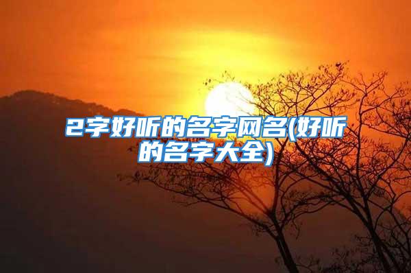 2字好听的名字网名(好听的名字大全)