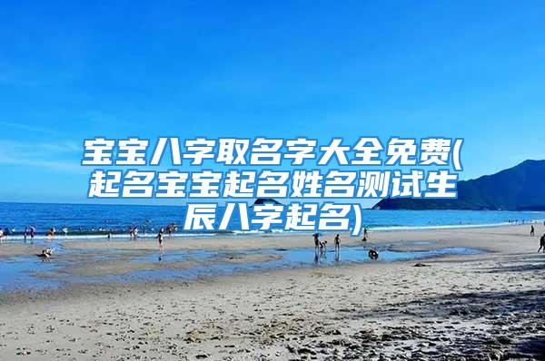 宝宝八字取名字大全免费(起名宝宝起名姓名测试生辰八字起名)