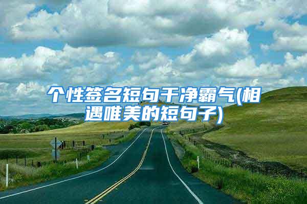 个性签名短句干净霸气(相遇唯美的短句子)