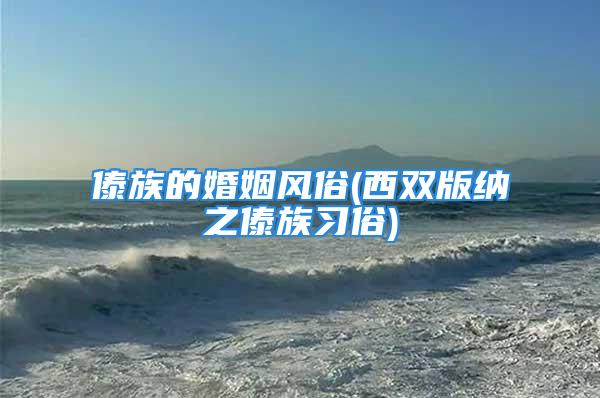 傣族的婚姻风俗(西双版纳之傣族习俗)